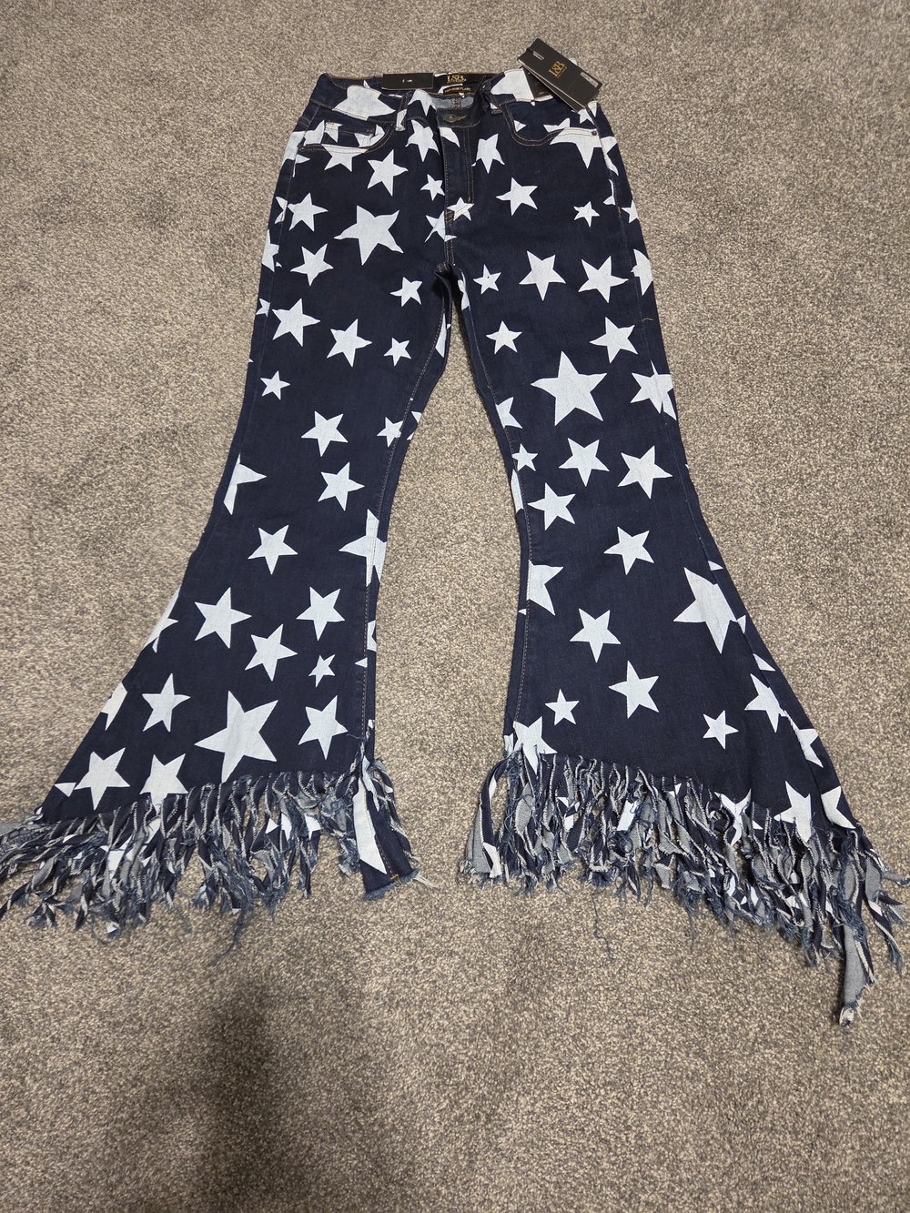 Lucky & Blessed Size 6 Flare Star Jeans